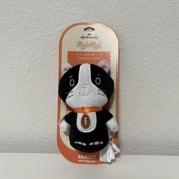 Hallmark Itty Bittys Kitten Bowl 2016 Bandit Cat Plush Trading Card NEW - Picture 1 of 7